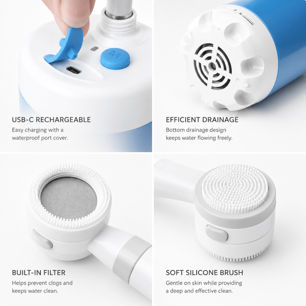 Showery® Portable Power Shower - Showery 5