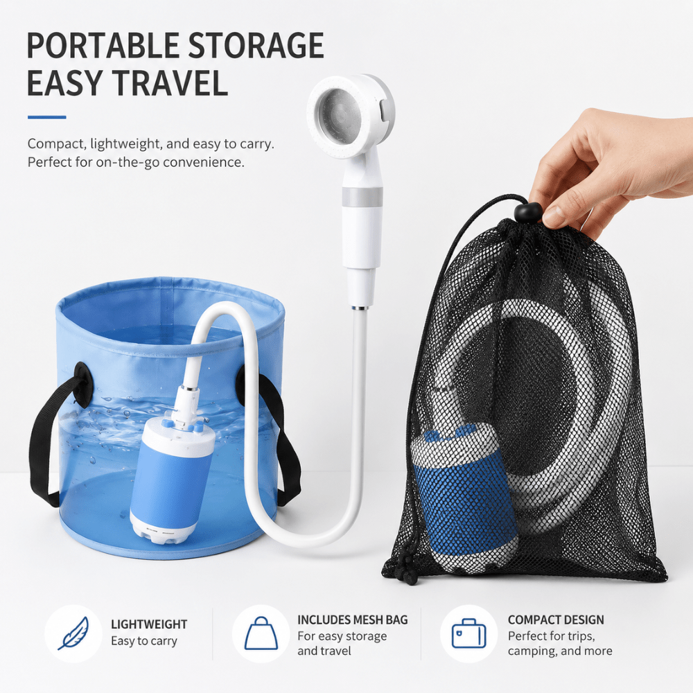 Showery® Portable Power Shower - Showery 4