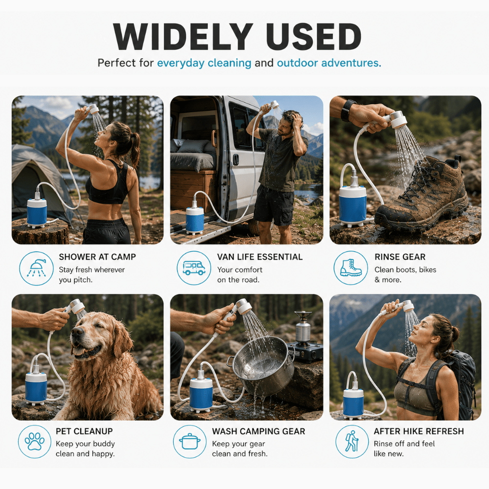 Showery® Portable Power Shower - Showery 3