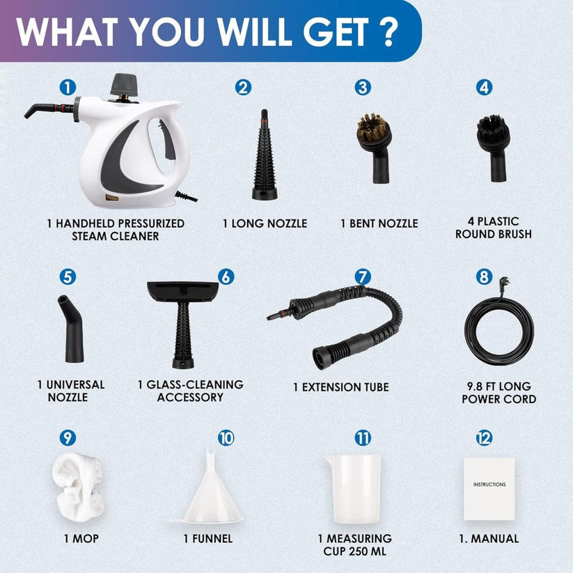 Showery® Steam Pro – Professional Handheld Steam Cleaner